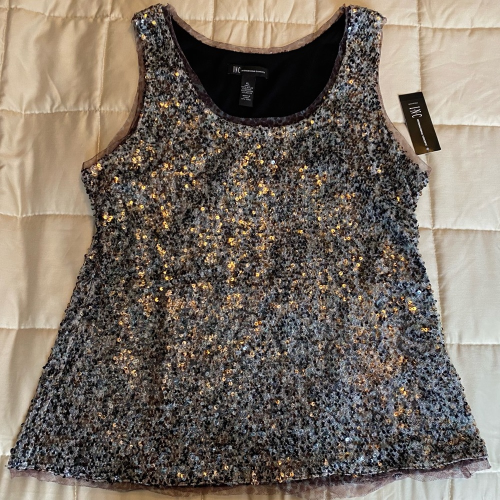 INC Full Sequin Tank Cami